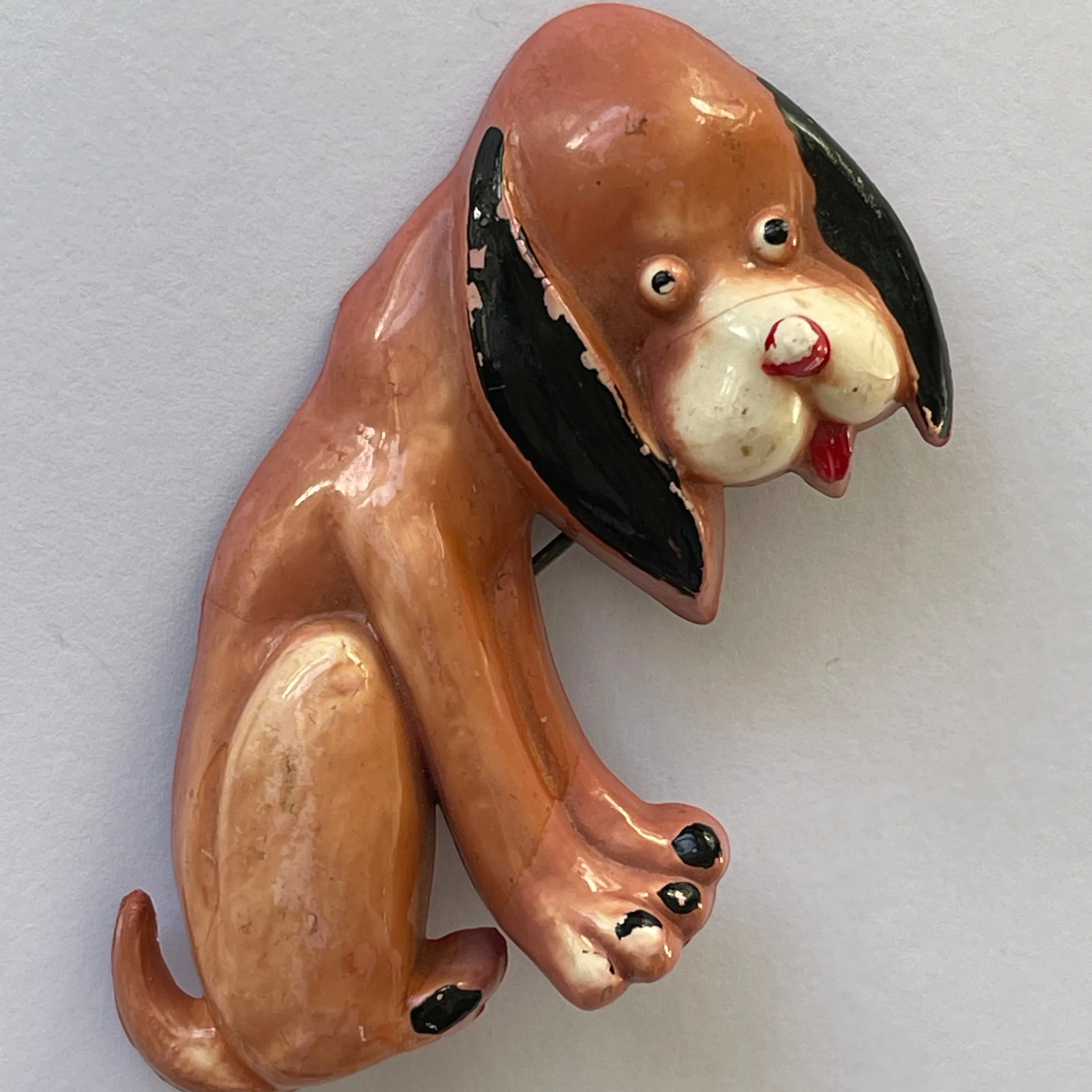 1950's Hound Dog Plastic Brooch