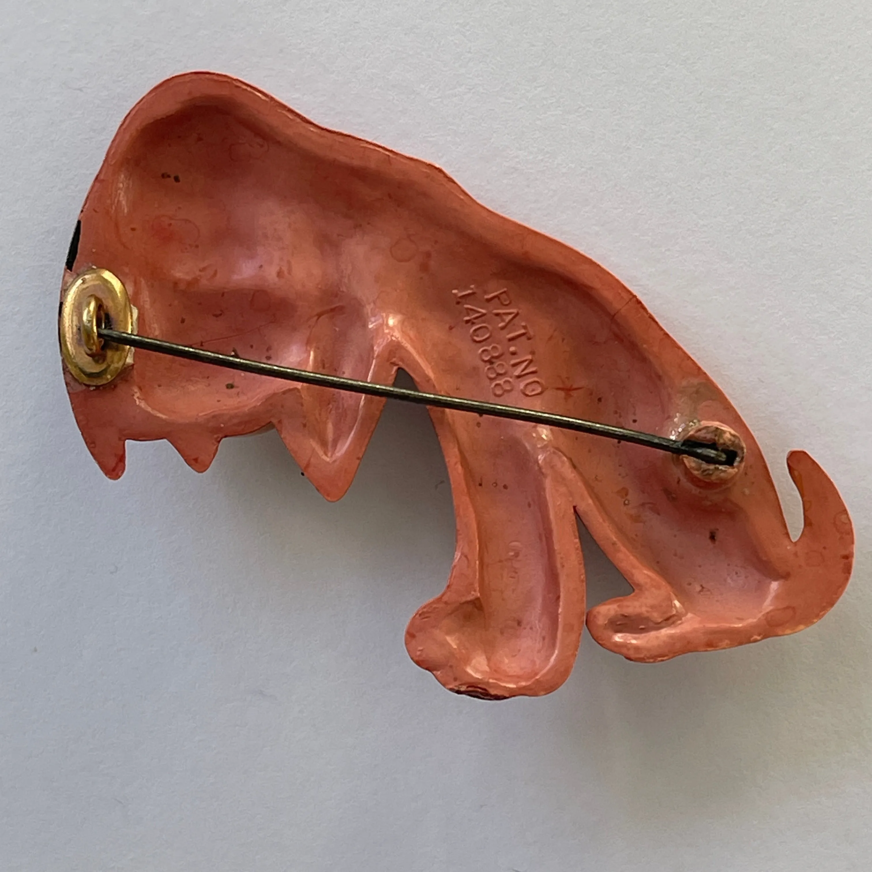 1950's Hound Dog Plastic Brooch