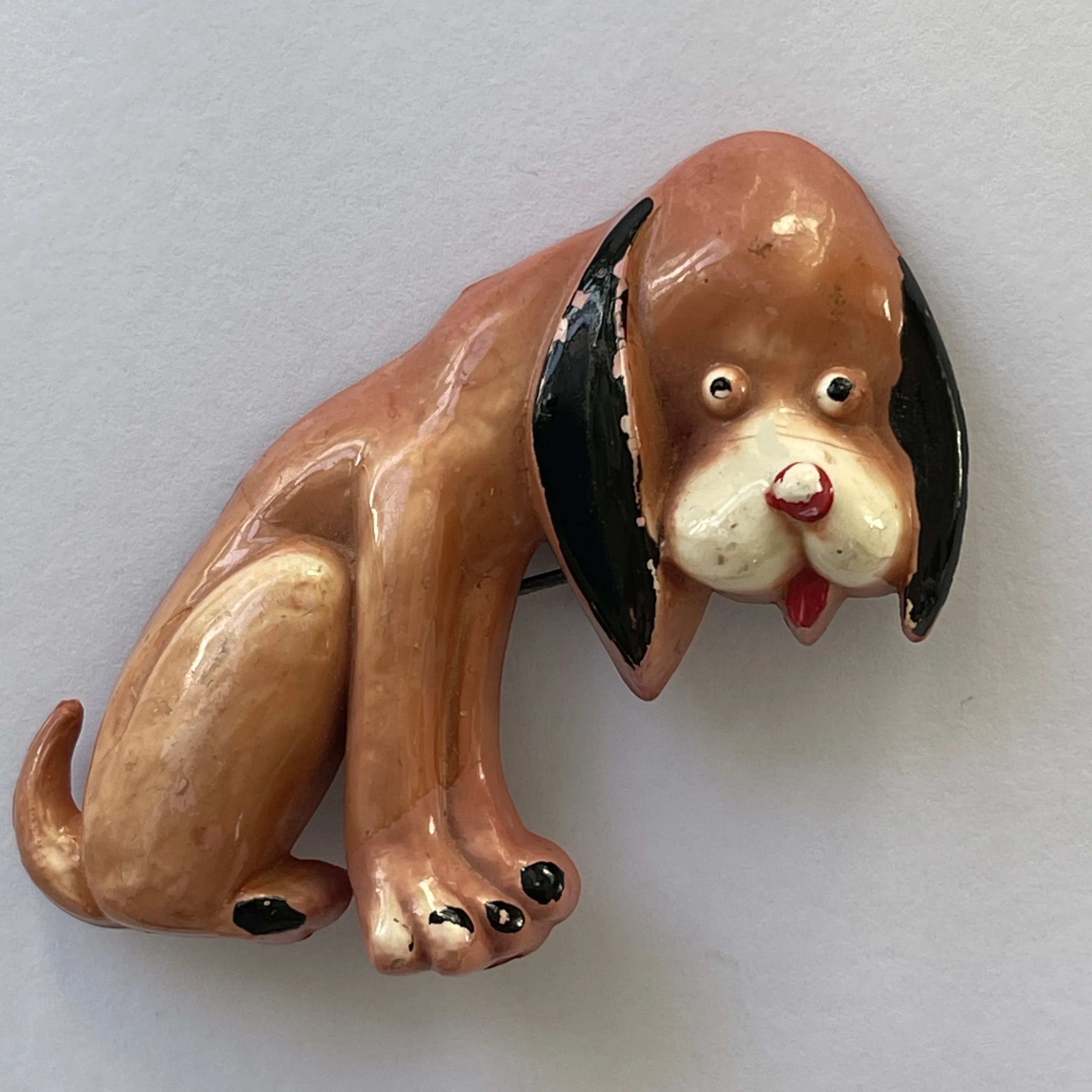 1950's Hound Dog Plastic Brooch
