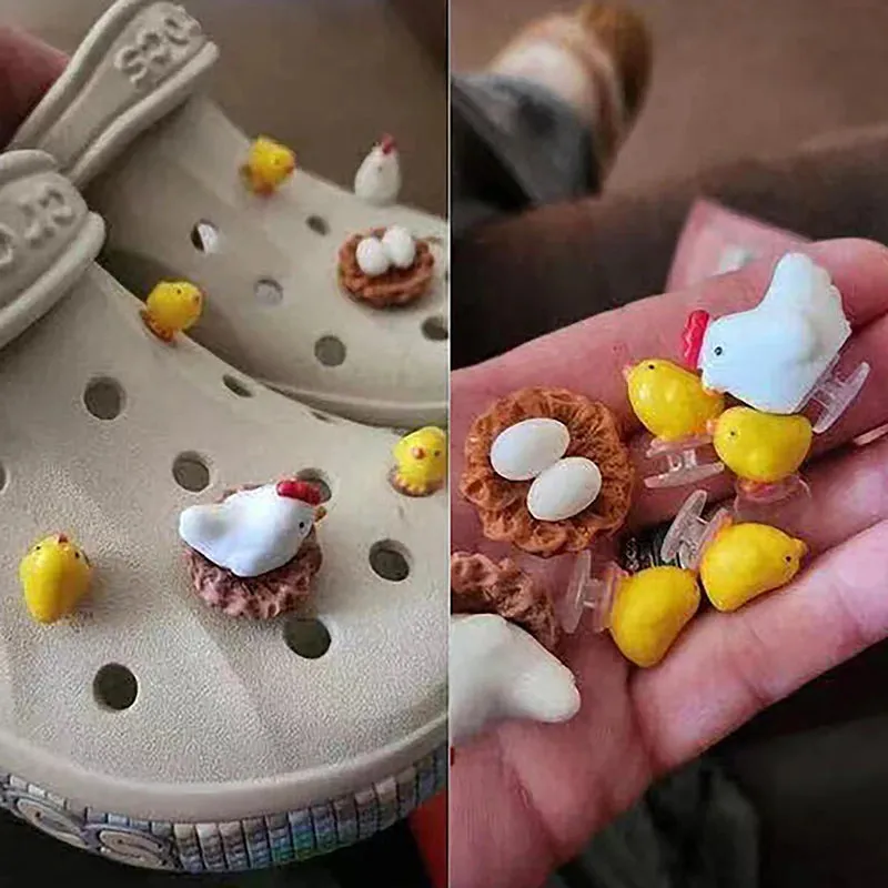 3D Shoe Charms Cute Chickens