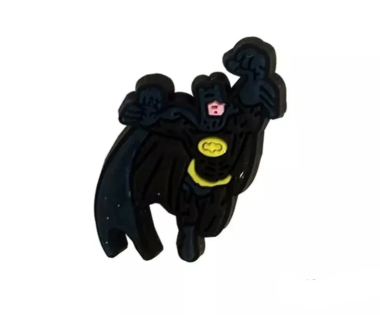 4 Pcs of Super Hero Superman & Batman Shoe Charms For Croc, Bracelet, Shoe