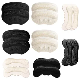 8 Pairs Heel Cushion Pads, Heel Grip Shoe Too Big Heel Pads Self Adhesive Shoe Insoles Shoe Pads for Women Men Comfort Heel Pain Relieve (3mm/6mm)