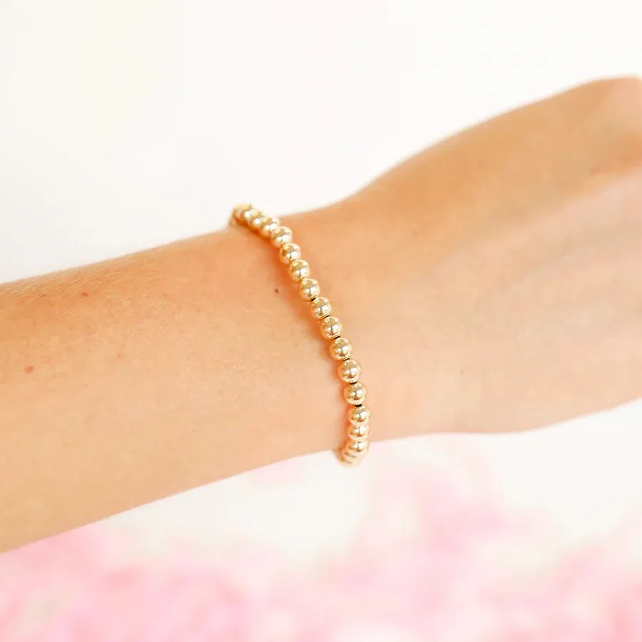 BB 5MM Gold Beaded Bracelet