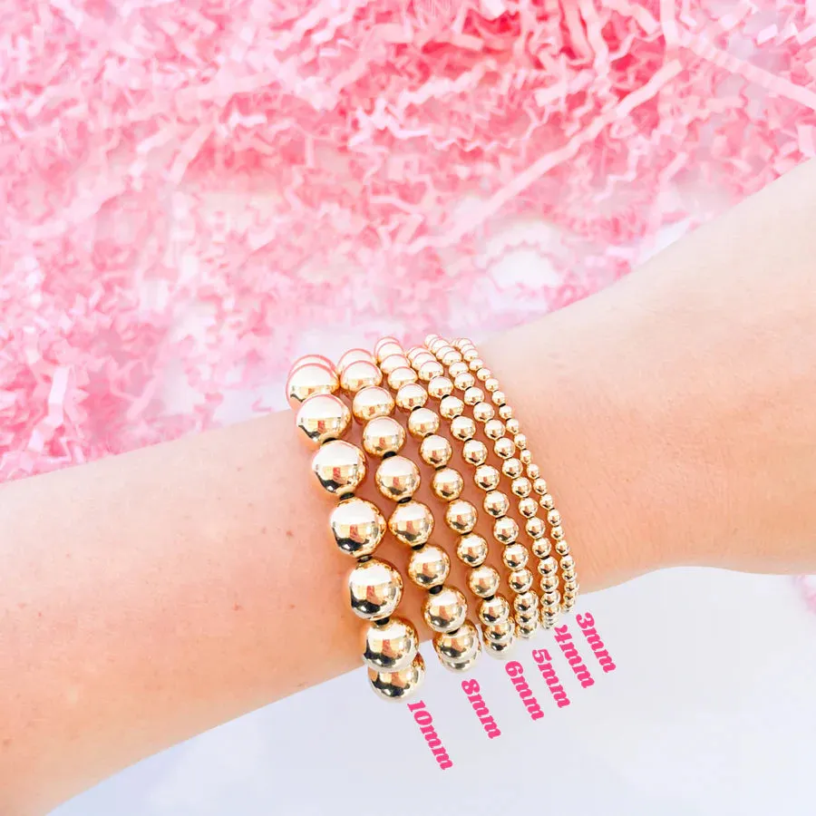 BB 5MM Gold Beaded Bracelet