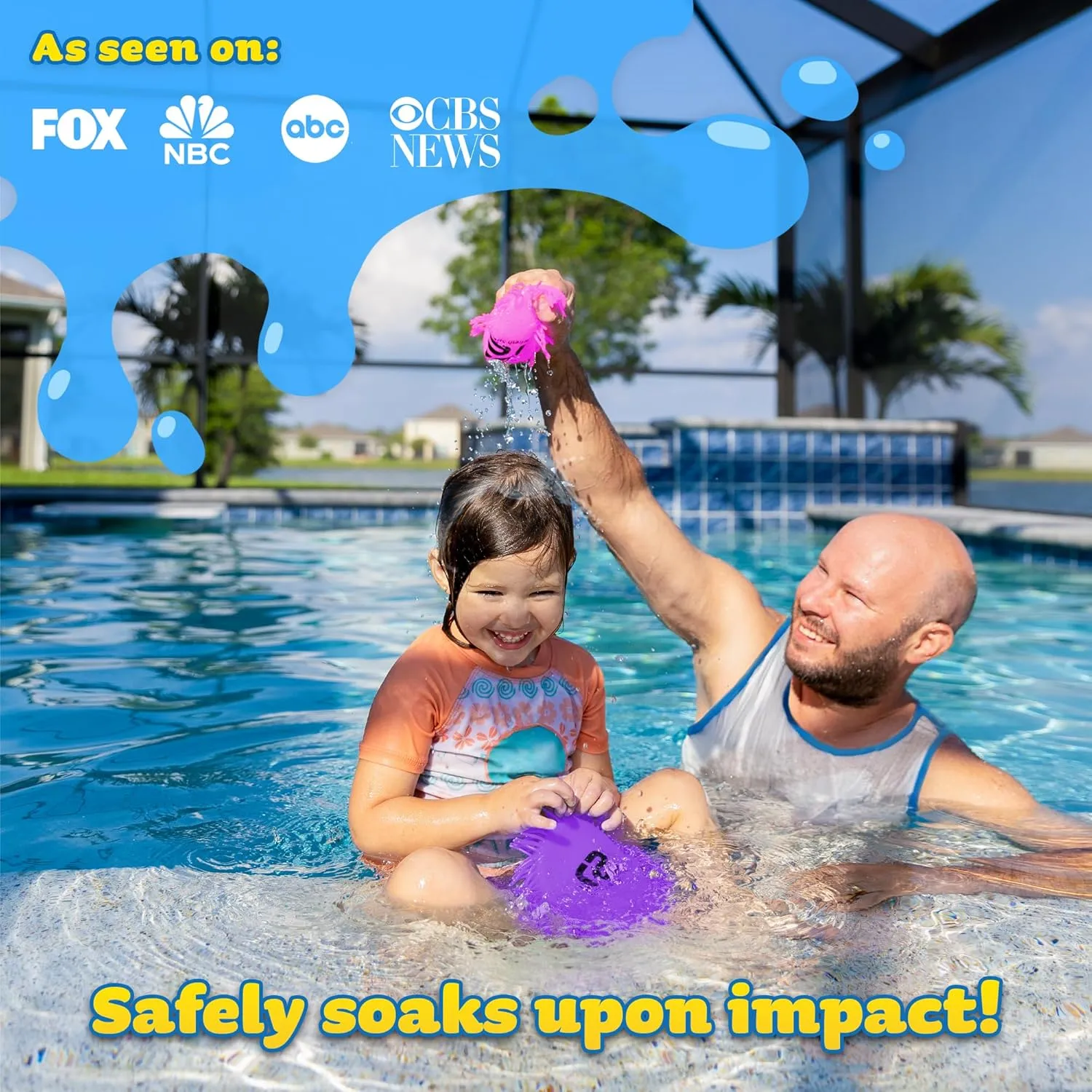 Beach Flying Disc Pool Toy: 2 Pack Water Discs for Kids - Soaks The Target On Impact - Best Outdoor Swimming Pool Toys for Kids - Fun Beach Games & Soft Game Water Toys For Girls Ages 4-8 8-12