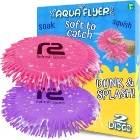Beach Flying Disc Pool Toy: 2 Pack Water Discs for Kids - Soaks The Target On Impact - Best Outdoor Swimming Pool Toys for Kids - Fun Beach Games & Soft Game Water Toys For Girls Ages 4-8 8-12