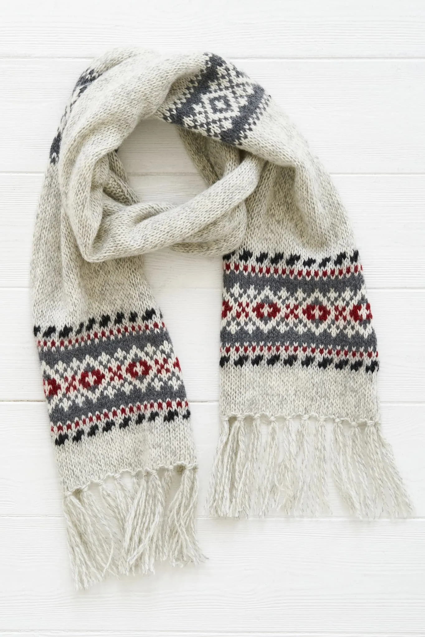 Brushed wool scarf