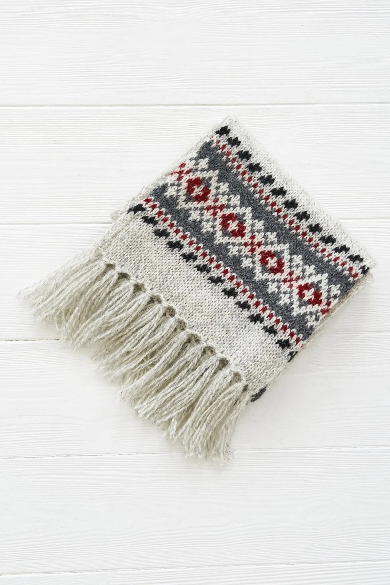 Brushed wool scarf