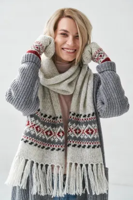 Brushed wool scarf