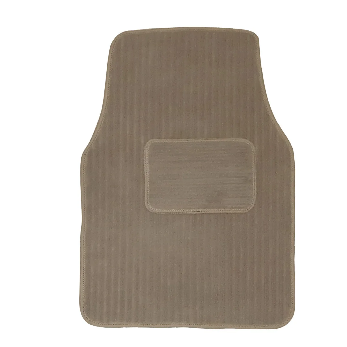 Carpet Style Universal Car Floor Foot Mats for All 5 Seater Cars, Beige Color Anti Slip Car Try Mat, Complete Set of 5 Piece, Premium Series