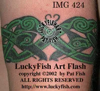 Celtic Knot Dragon Tattoo with Dueling Dragon Design