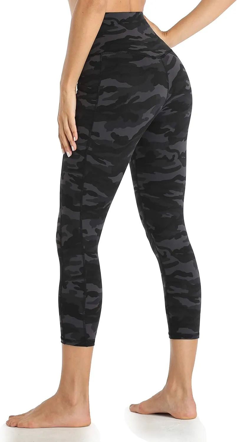 Colorfulkoala Women's High Waisted Yoga Capris 21" Inseam Leggings with Pockets