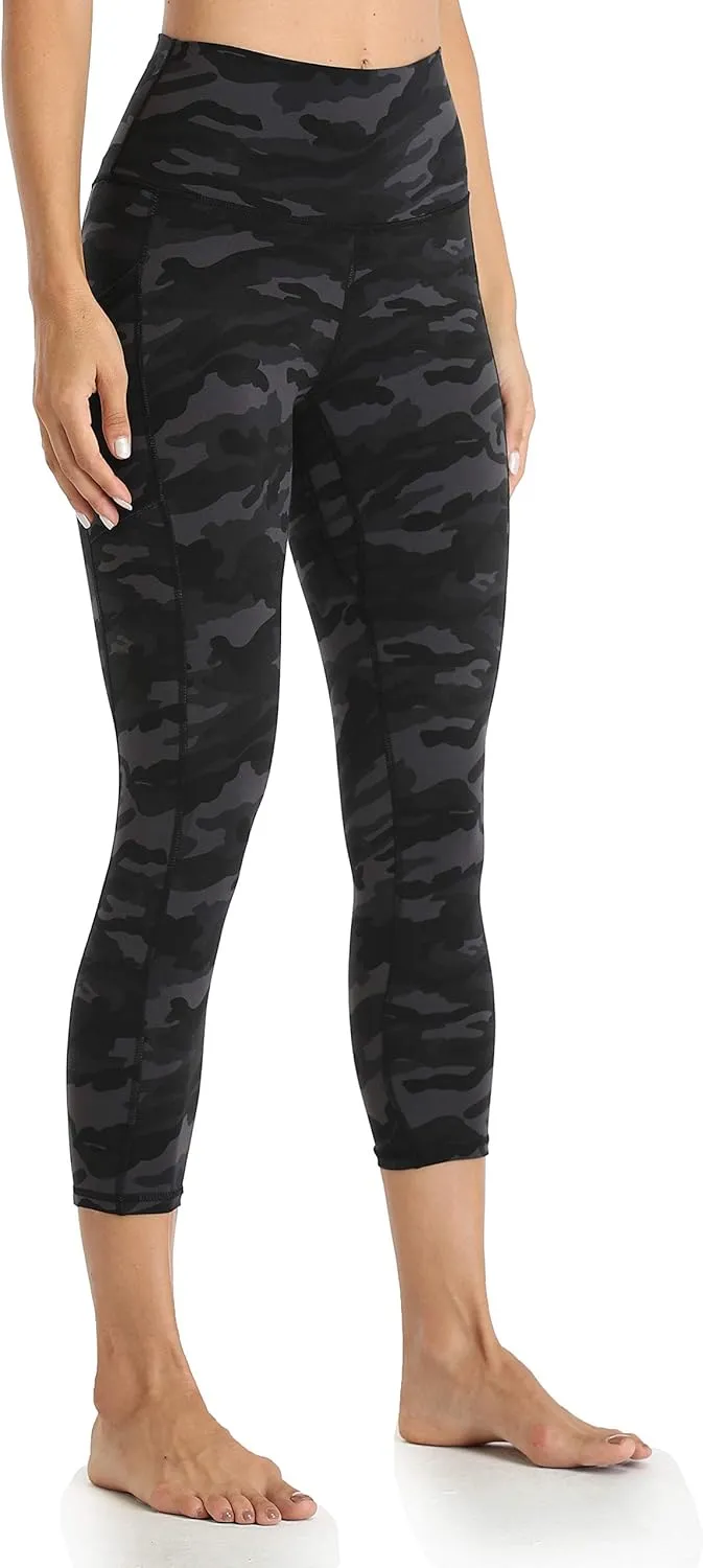 Colorfulkoala Women's High Waisted Yoga Capris 21" Inseam Leggings with Pockets