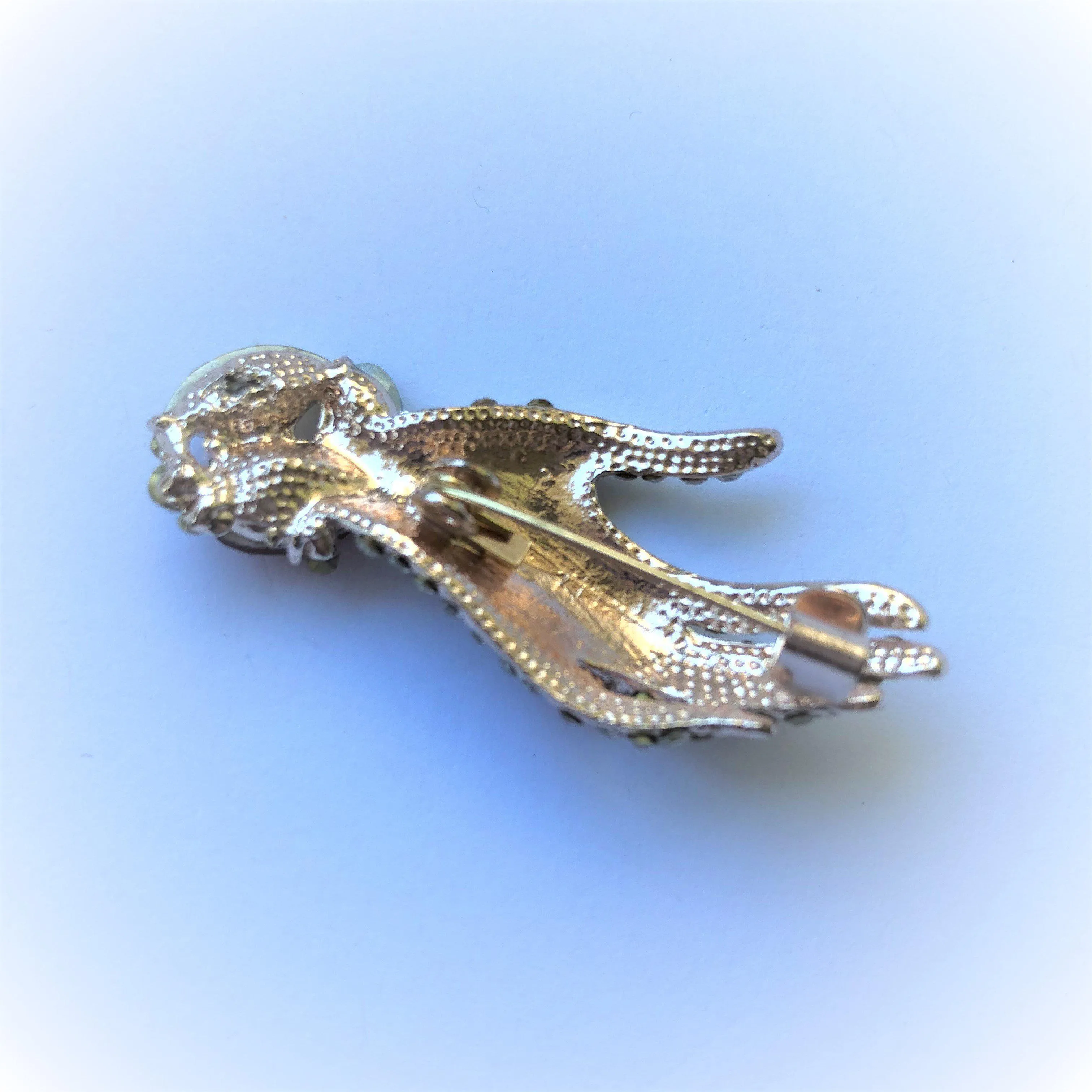 Crystal Hand Brooch