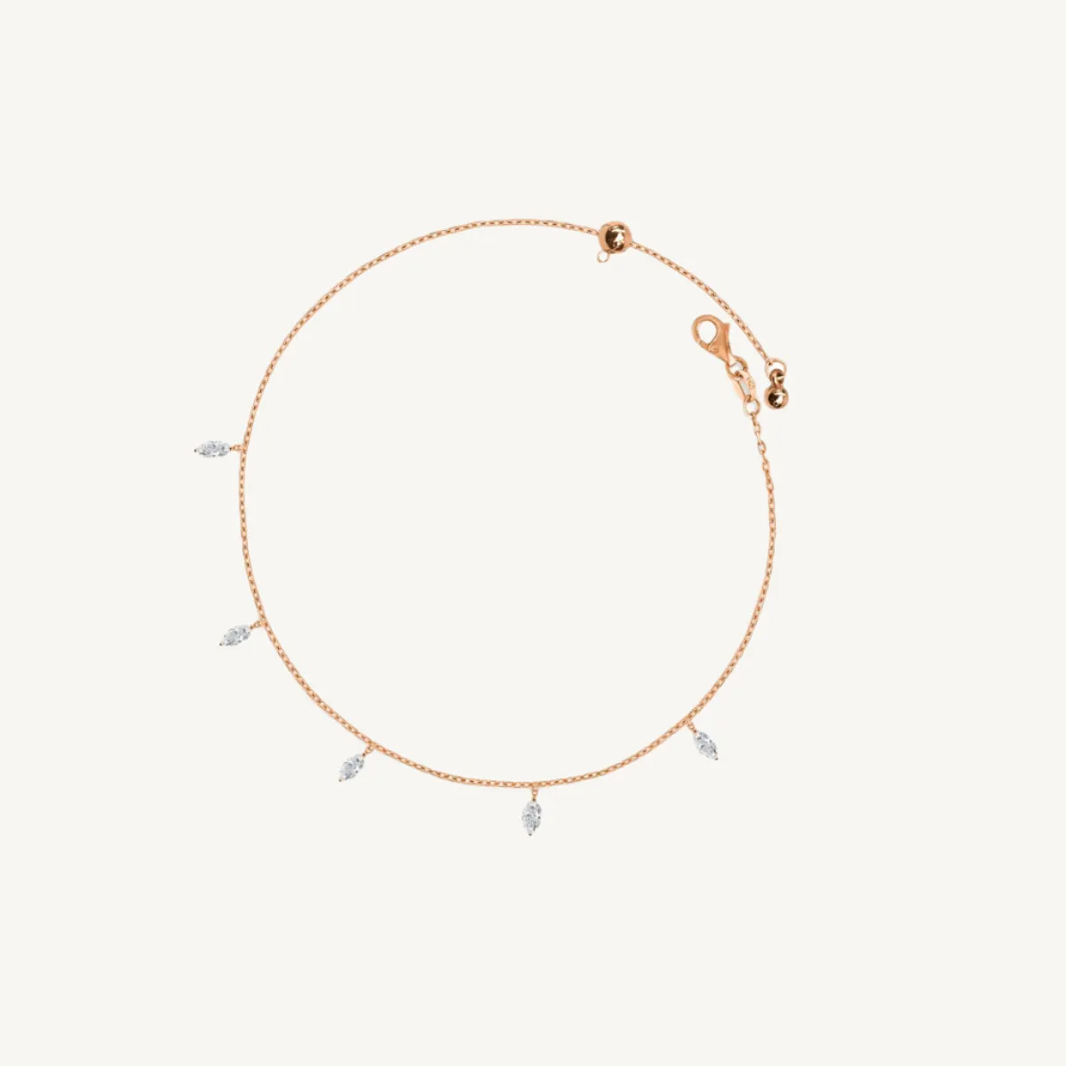 Dangling Marquise Diamond Anklet