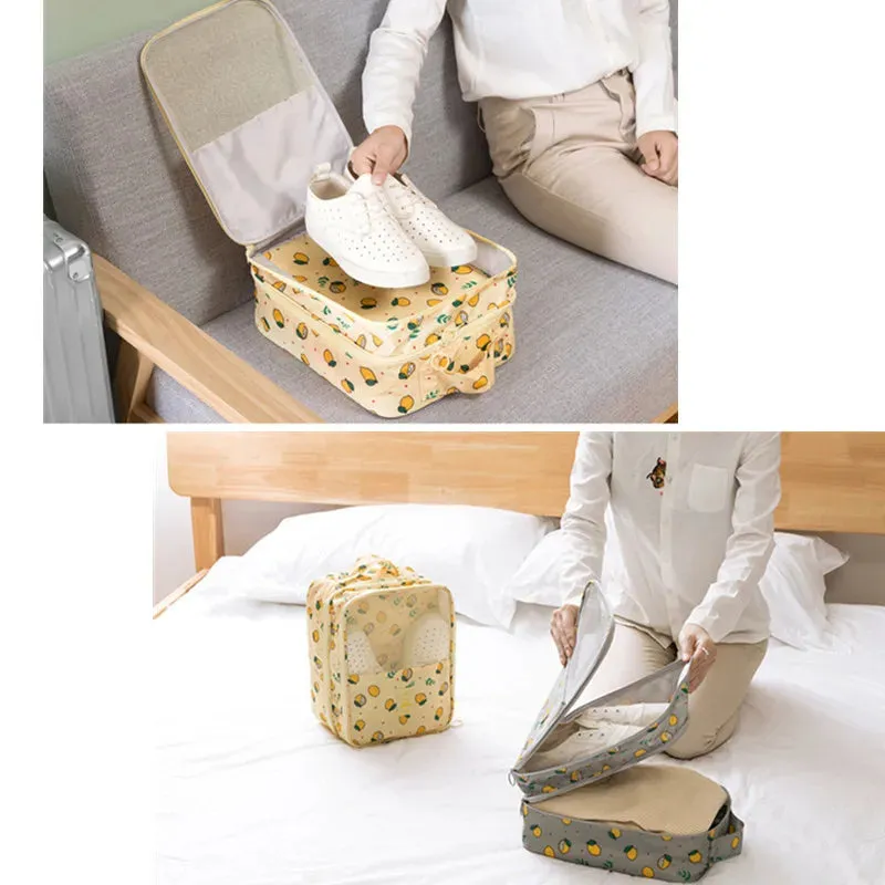 Double Layer Women's Travel Shoe Bag