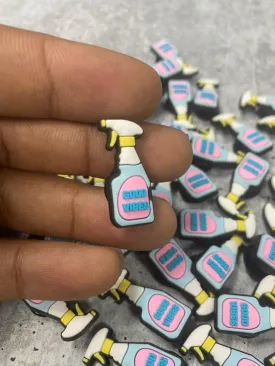 Exclusive 1-pc "Good Vibes" Spray Bottle Croc Charm; Symbolic Statement Charms for Clogs;  Cute Charm for Shoes and Silicone Bracelets