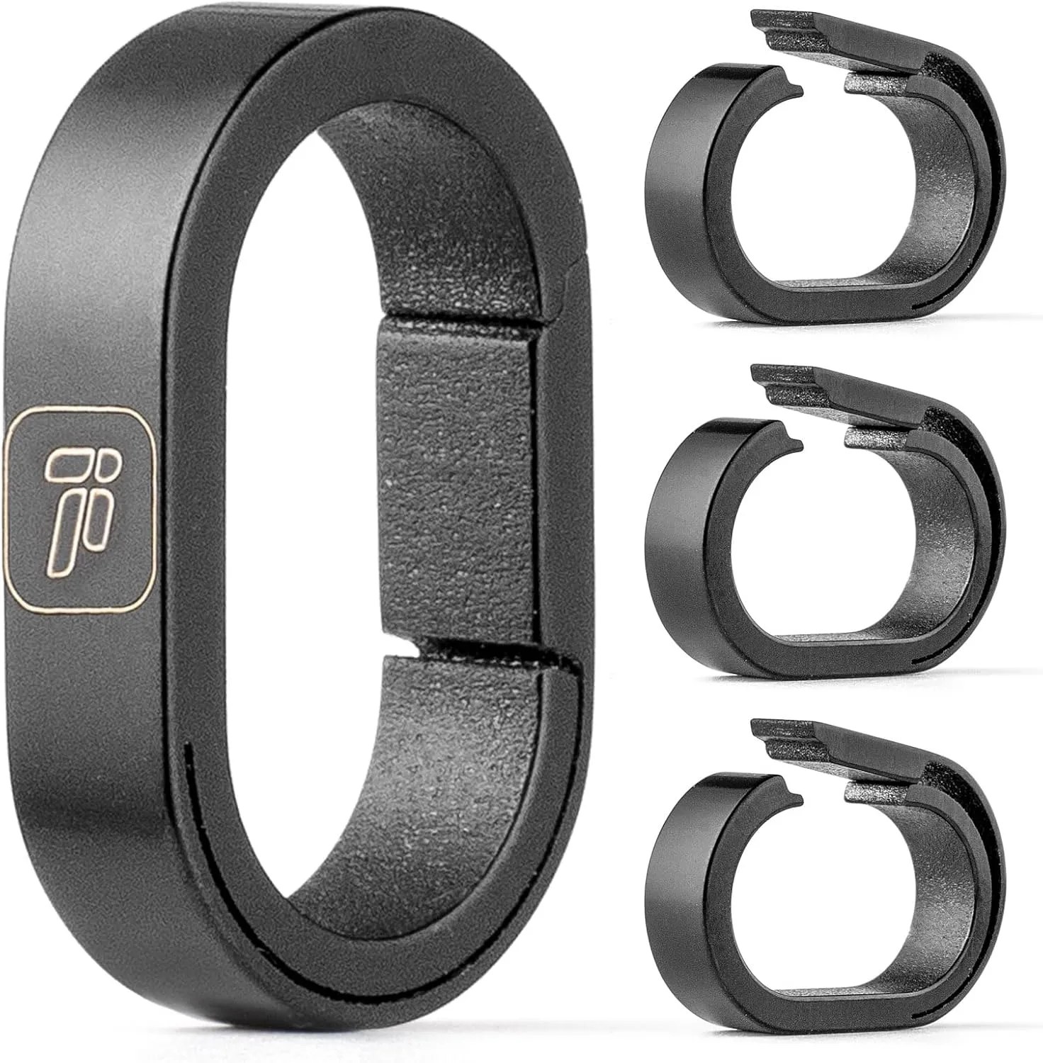 FEGVE Titanium Mini Key Chain Rings with 2 Stainless Steel Spilt Rings for Home Keys Bag Pendant