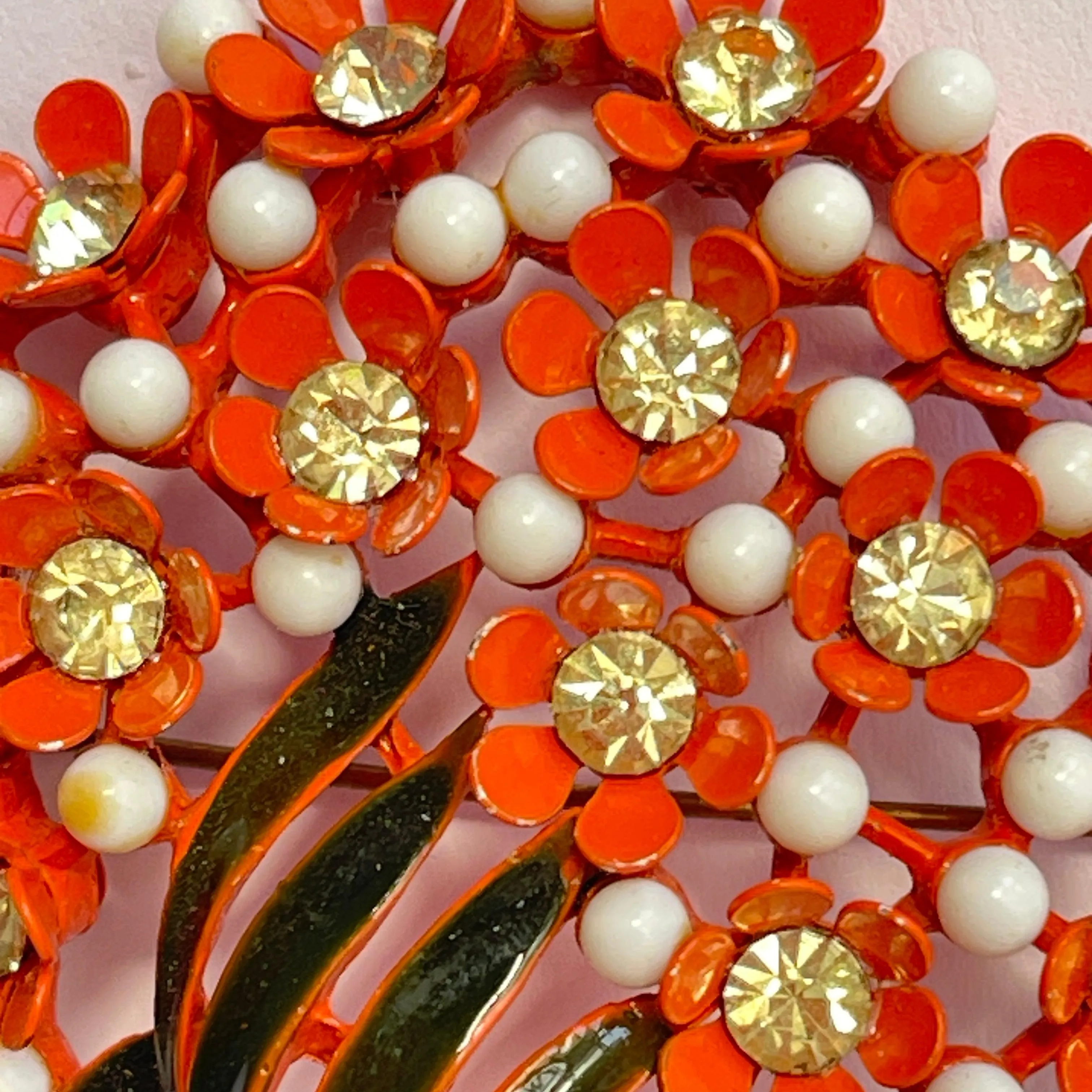 Floral Mid Century Vintage Brooch