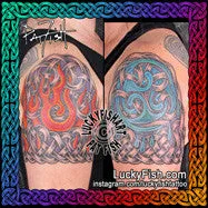 Fluid Knotwork Half-sleeve Celtic Tattoo Design