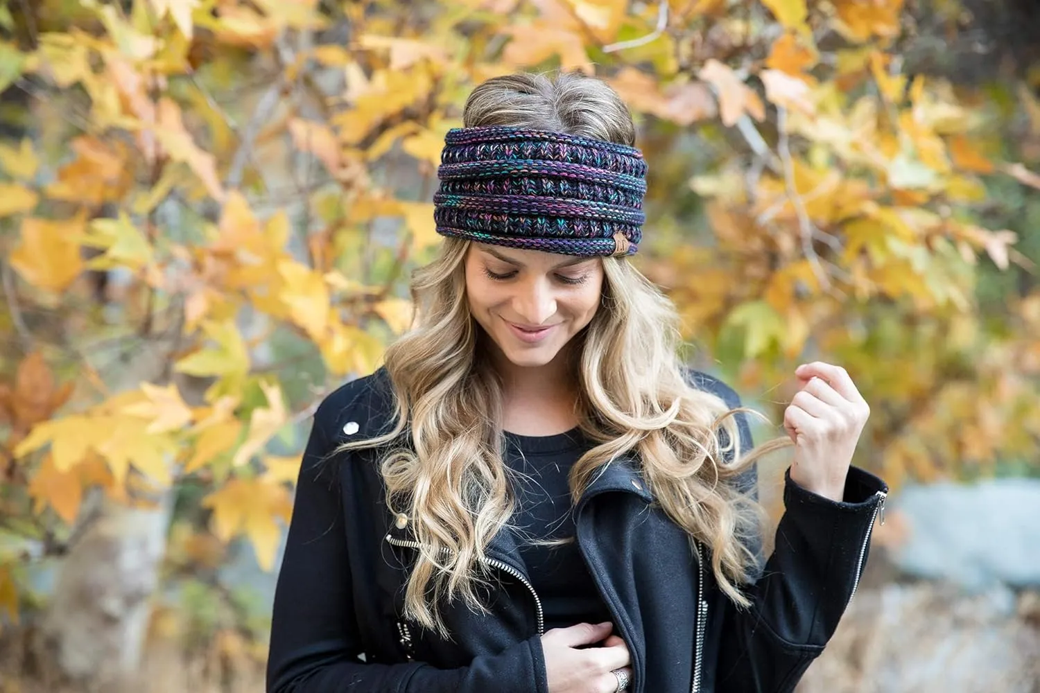 Funky Junque Women's Fleece Lined Cable Knit Headband - Messy Bun Ear Warmer - Solid, Confetti, 4 Tone, Value Packs