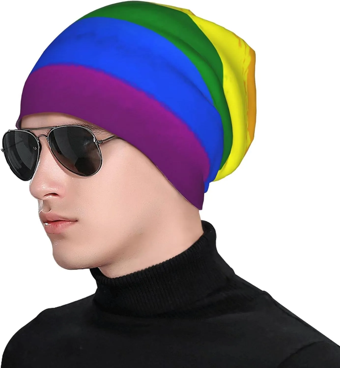 Gamepad Print Slouchy Beanie Skull Caps Chemo Hats Baggy Headwear for Men Women Jogging Cycling