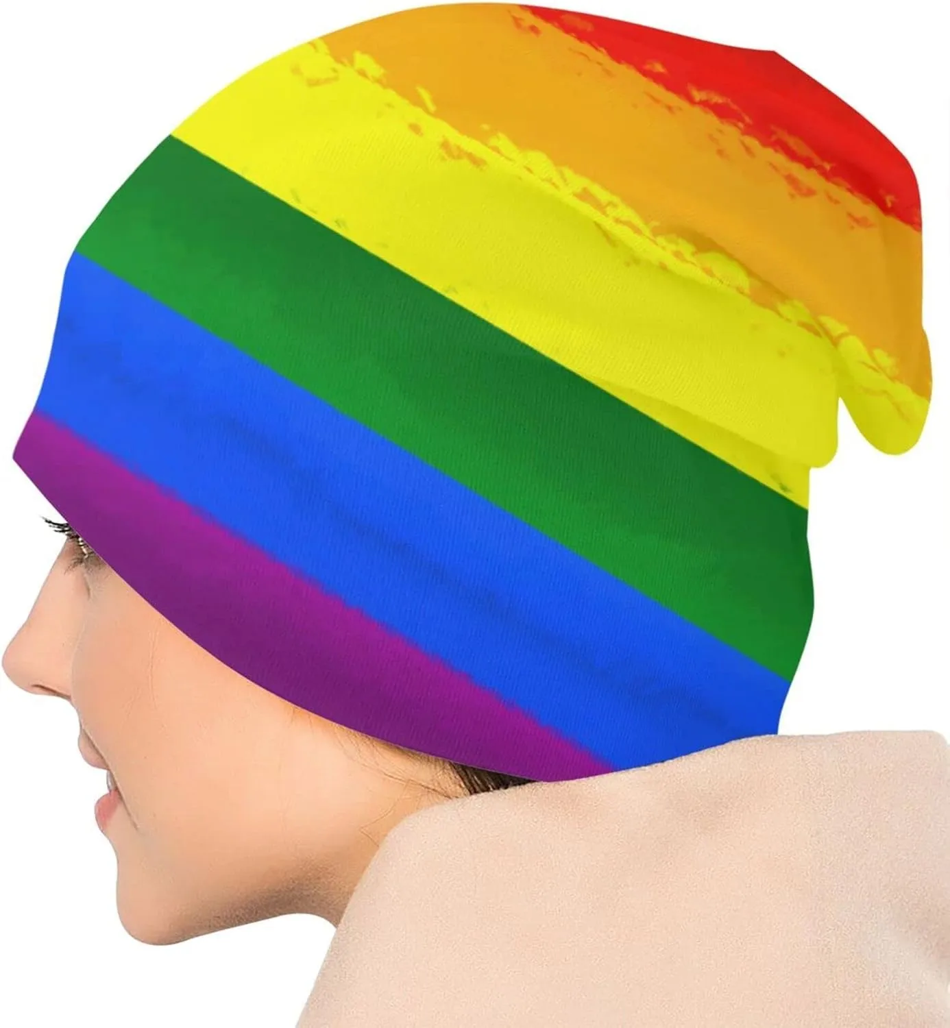 Gamepad Print Slouchy Beanie Skull Caps Chemo Hats Baggy Headwear for Men Women Jogging Cycling