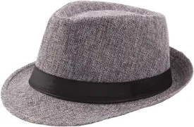 Jazz Fedora Hat Panama Hat Men Vintage Top Hat Men's Fashion Jazz Cap, Fits Head Circumference 56-58cm/22-22.83"