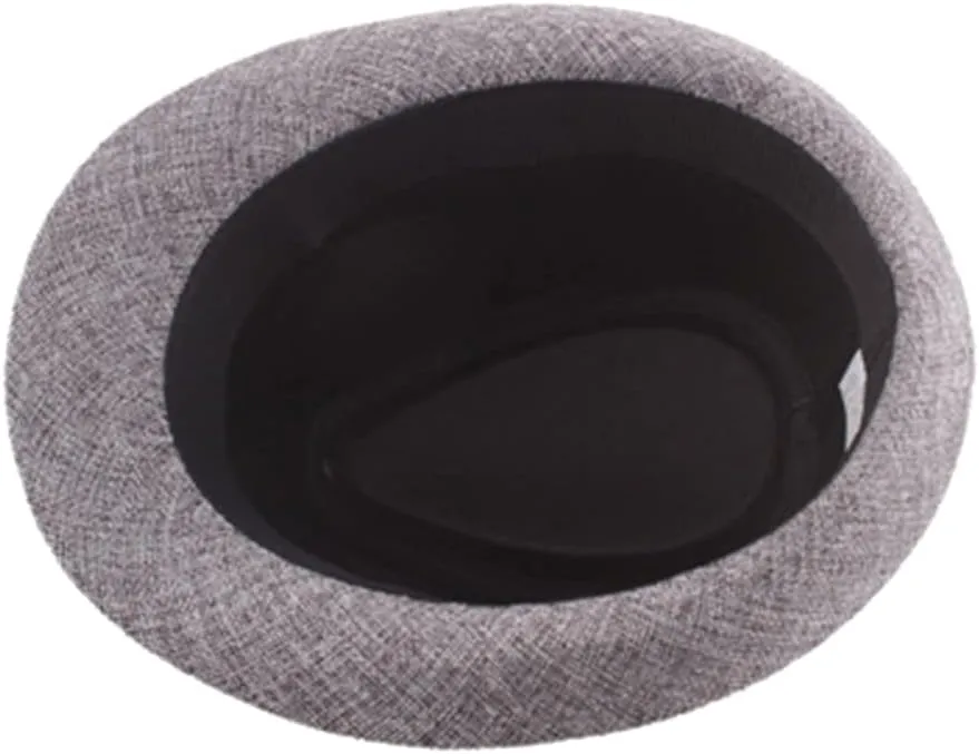 Jazz Fedora Hat Panama Hat Men Vintage Top Hat Men's Fashion Jazz Cap, Fits Head Circumference 56-58cm/22-22.83"
