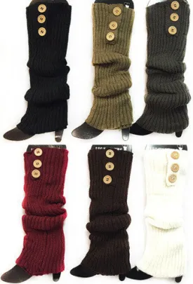 knitted long boot toppers leg warmers 3 buttons Case of 12