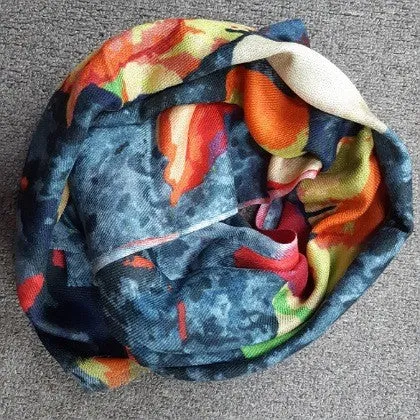 MERINO WOOL SCARF FALLEN LEAVES
