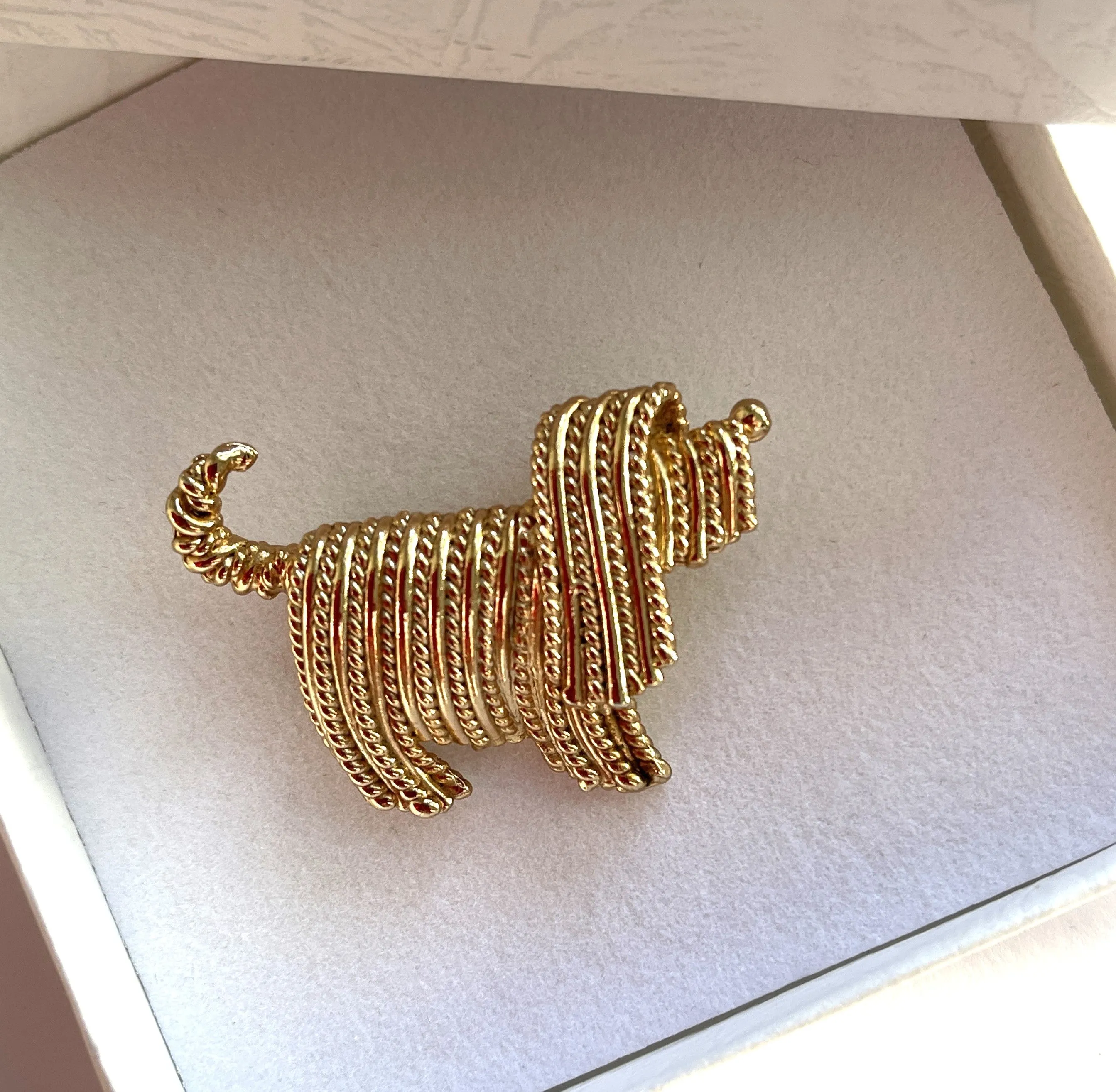 Napier USA 60's Design Shaggy Dog Brooch