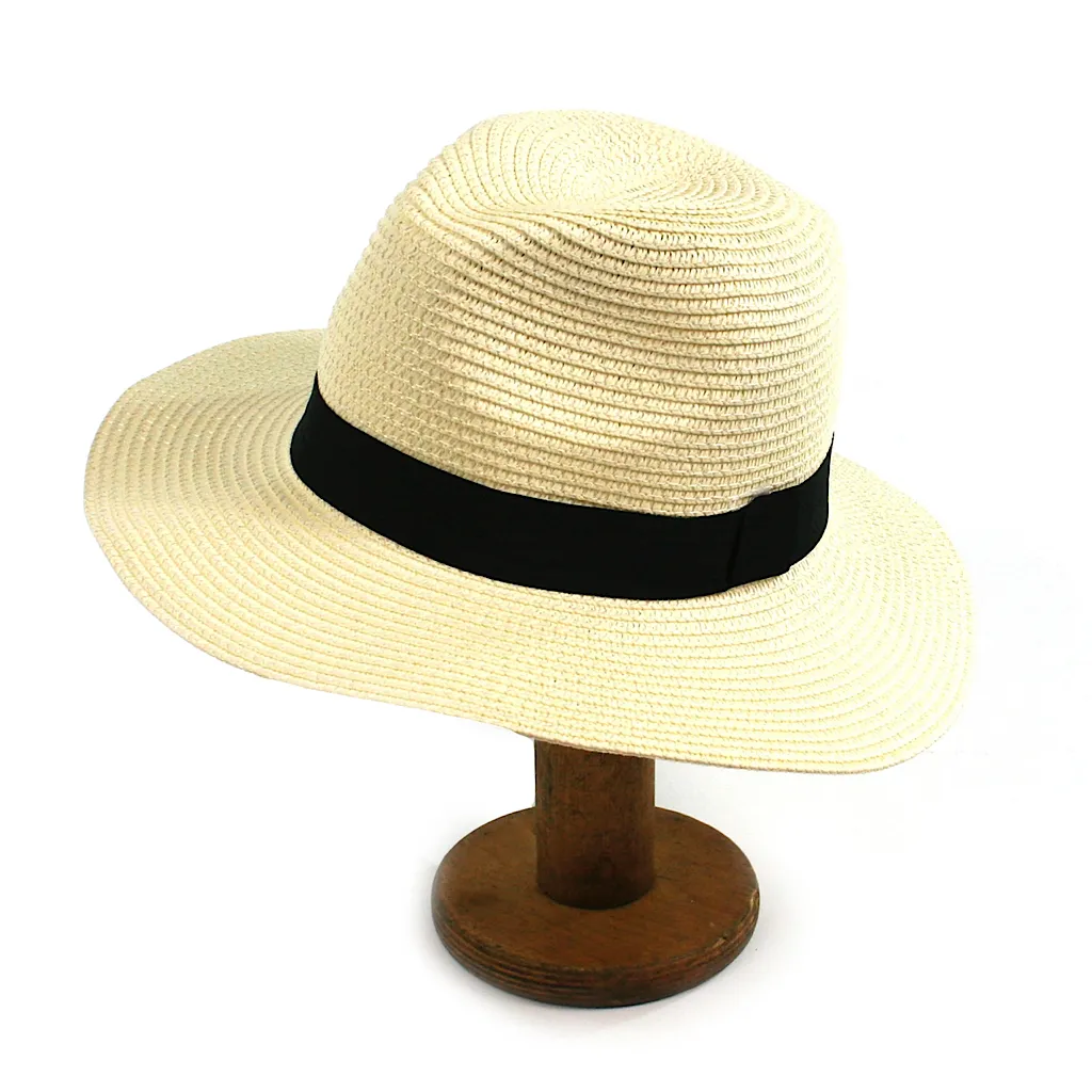 Natural Panama Style Foldable Sun Hat