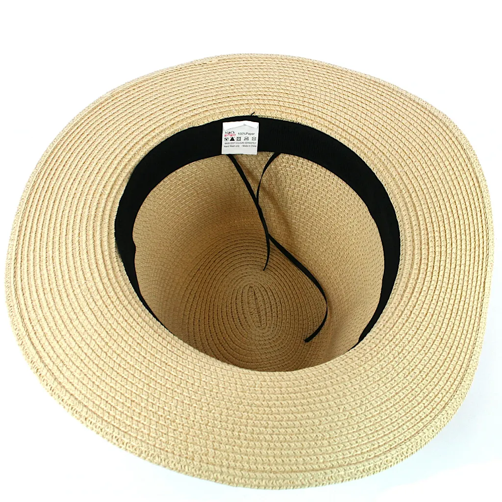 Natural Panama Style Foldable Sun Hat