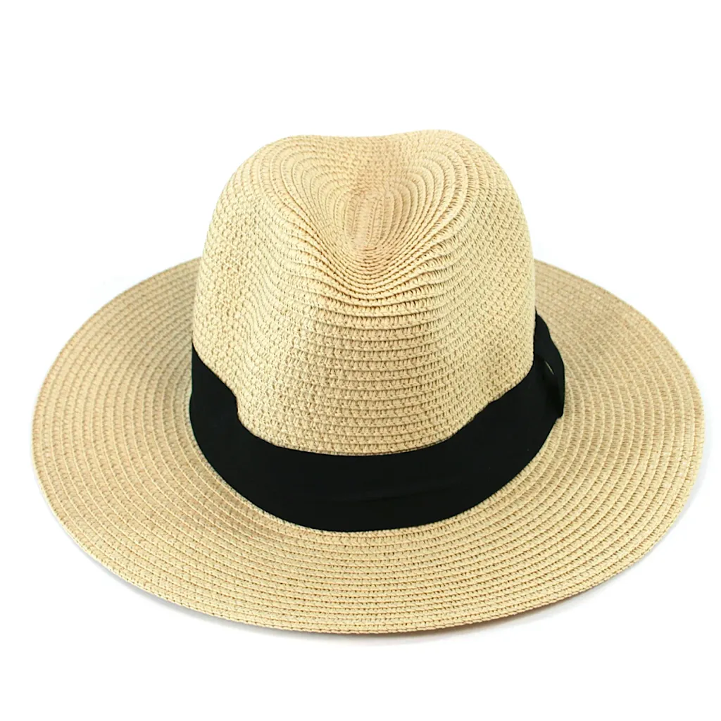 Natural Panama Style Foldable Sun Hat