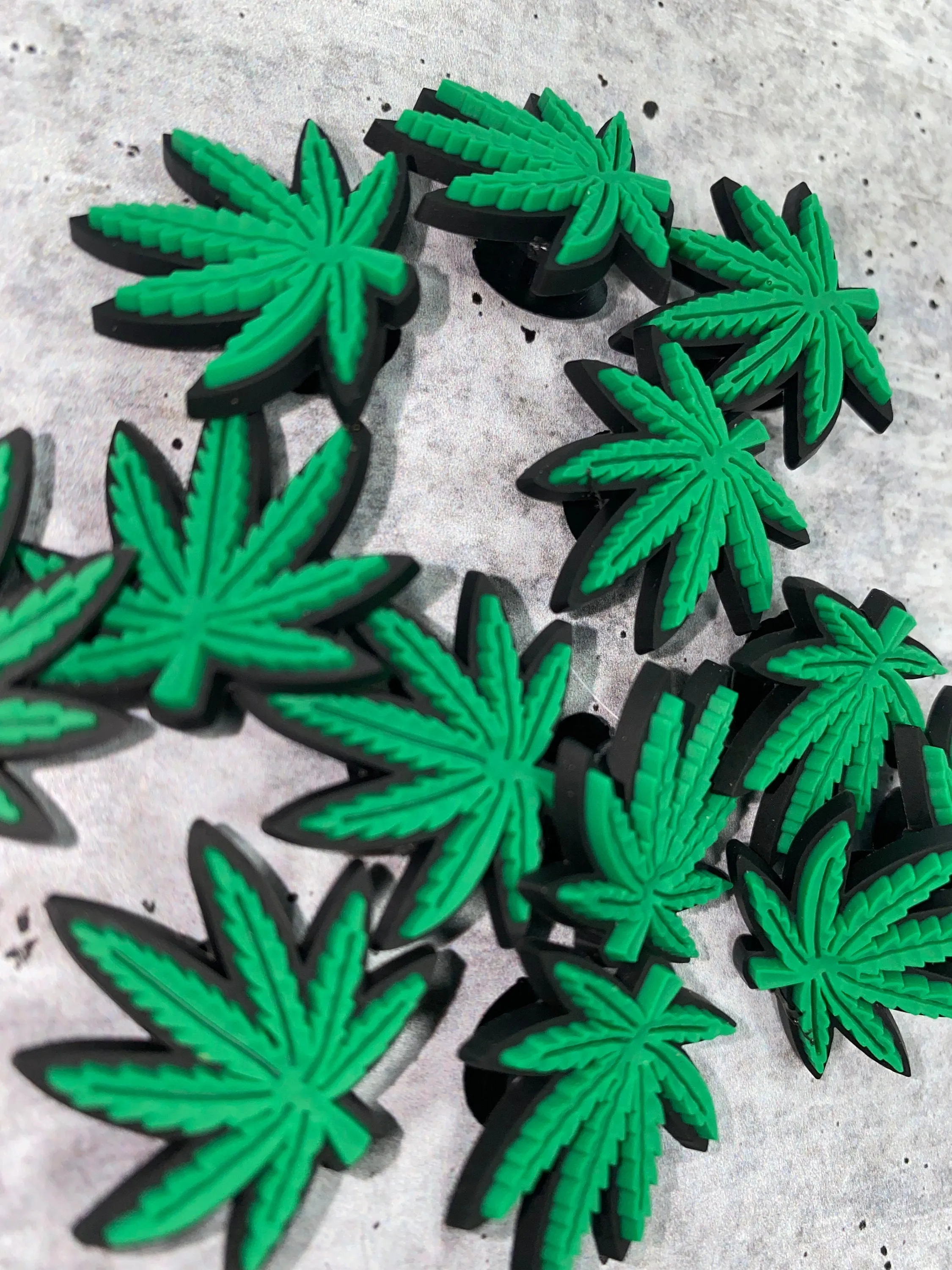 New, "4/20 Weed Leaf"  Charm for Crocs; 1Pc., Symbolic Statement Charms for Clogs;  Cute Charm for Shoes and Silicone Bracelets