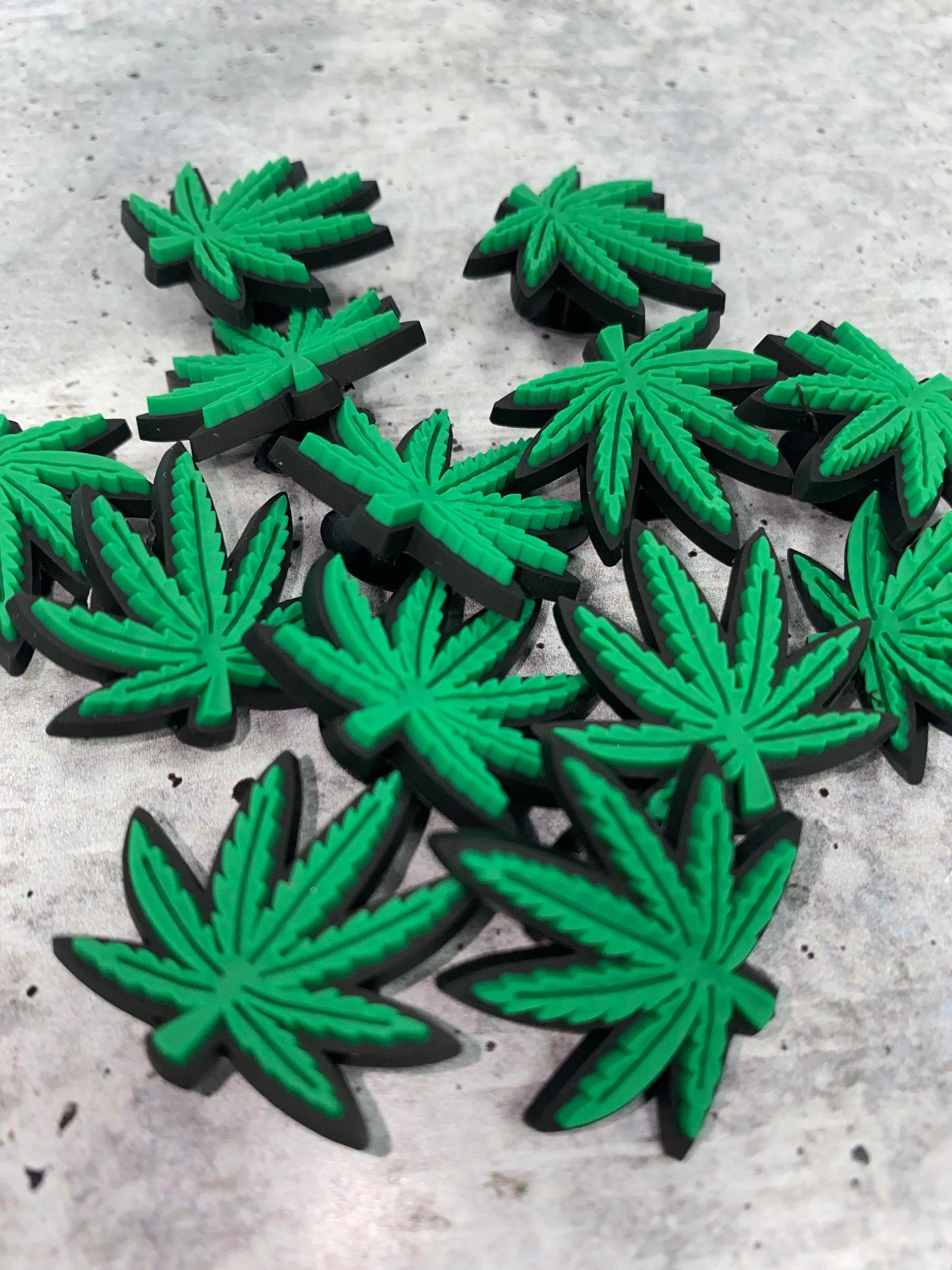 New, "4/20 Weed Leaf"  Charm for Crocs; 1Pc., Symbolic Statement Charms for Clogs;  Cute Charm for Shoes and Silicone Bracelets