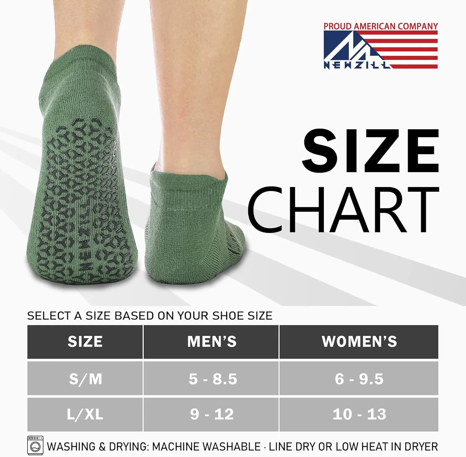 NEWZILL 3 Pairs Non Slip Yoga Socks With Grips for Women & Men, Unisex Anti Skid Socks for Pilates Barre Workouts Hospital