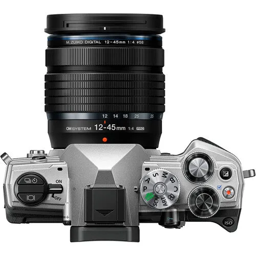 OM SYSTEM OM-5 Mirrorless Camera with 12-45mm f-4 PRO Lens Silver