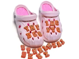 Orange Croc Letter Charms