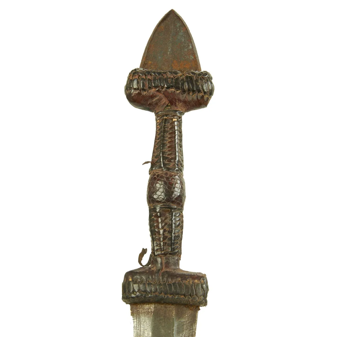 Original Set of Two Sudanese Mahdi Dervish Daggers with Leather Scabbards - c. 1885