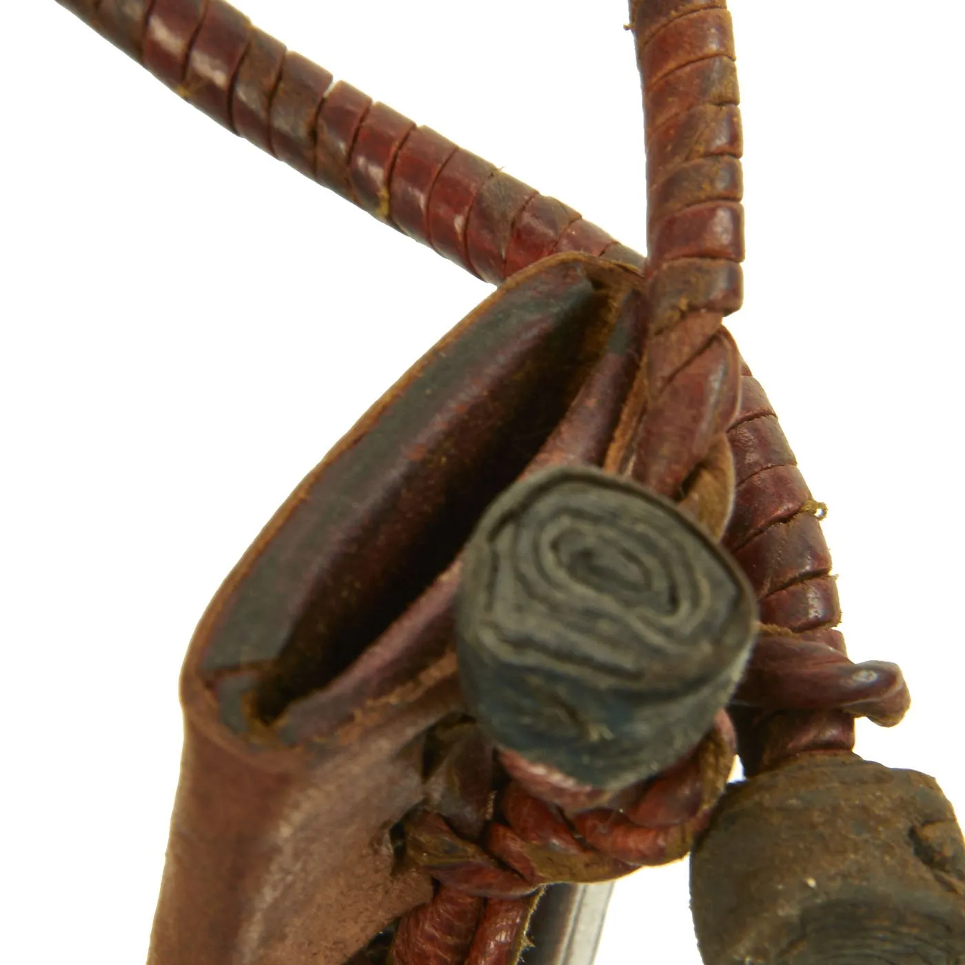 Original Set of Two Sudanese Mahdi Dervish Daggers with Leather Scabbards - c. 1885