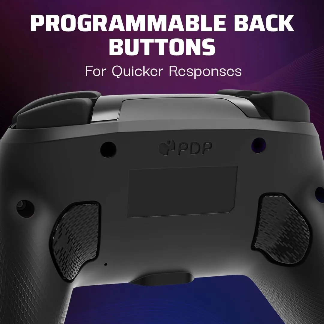 PDP Afterglow Wave Wireless Nintendo Switch Pro Controller with Motion Controls, Fully Licensed for Switch/OLED, Customizable LED Lighting, 30 Foot Range, 20 Hour Rechargeable Battery Power: Black