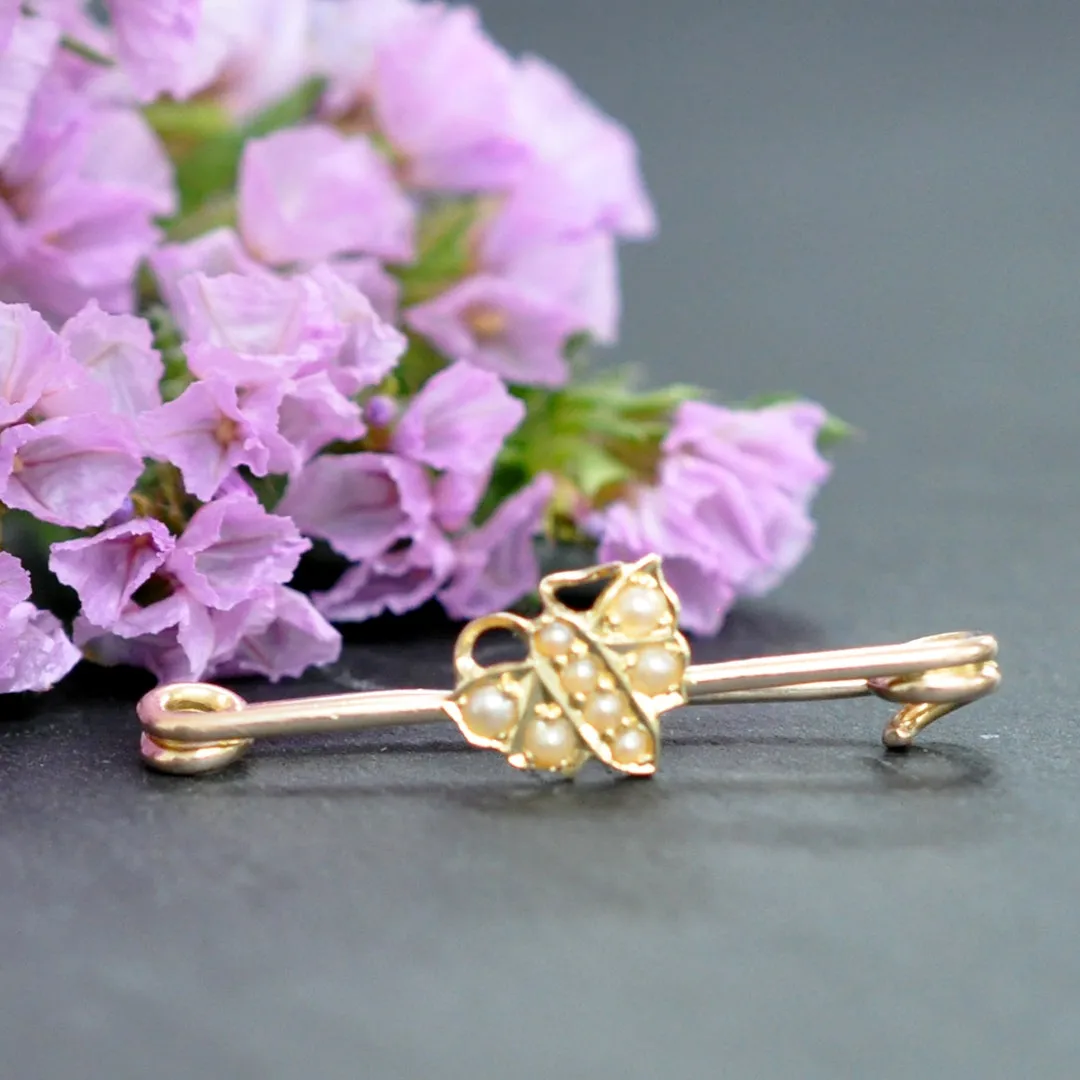 Pearl Butterfly Brooch