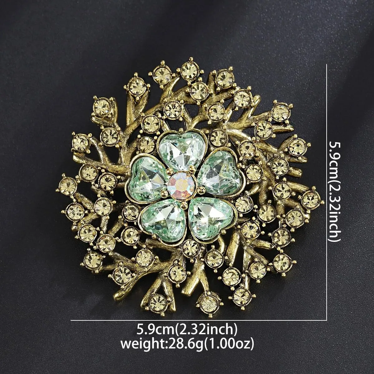 Rhinestone Crystal Sunflower Brooch Pin Elegant Wreath Brooch Clothing Hat Bag Skirt Accessories for Women