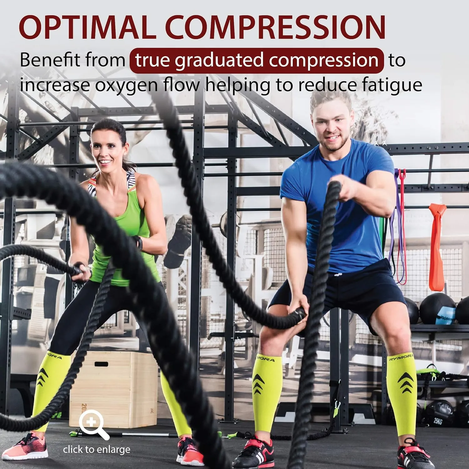 Rymora Calf Compression Sleeves Men Women - Leg Compression Sleeve Footless Socks - Shin Splint Relief Fitness Running