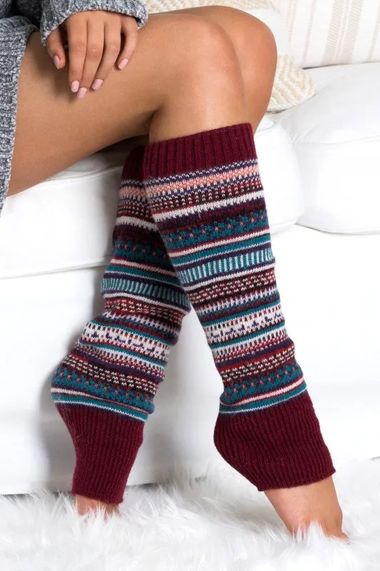 Short Fairisle Leg Warmers