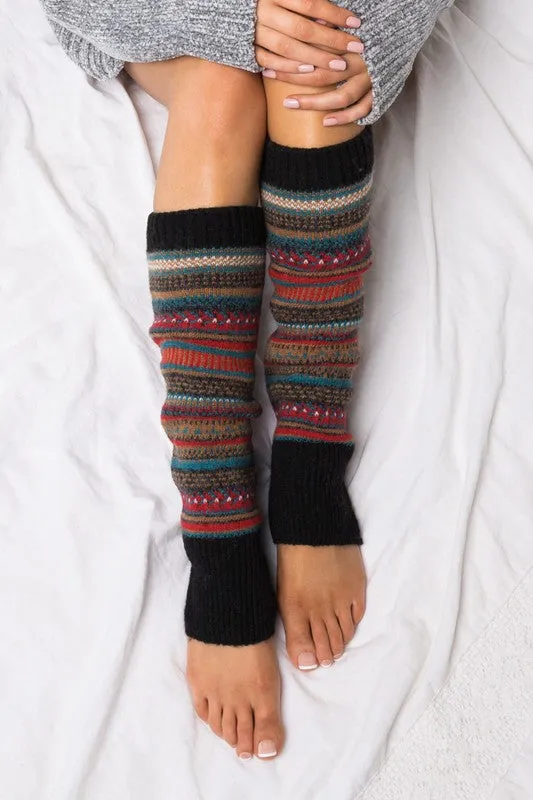 Short Fairisle Leg Warmers