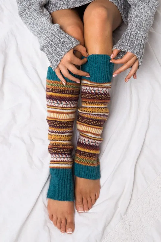 Short Fairisle Leg Warmers