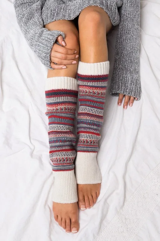Short Fairisle Leg Warmers
